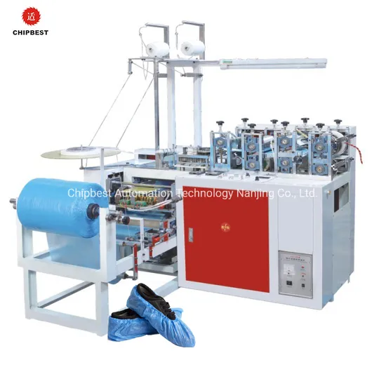 High Speed PE Nonwoven Spunbond Disposable Plastic Medical Shoe Cover Making Machine