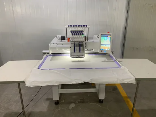 1 Head Embroidery Machine Industrial Use Computerized 12/15 Needles 1200 Rmp Fast Speed