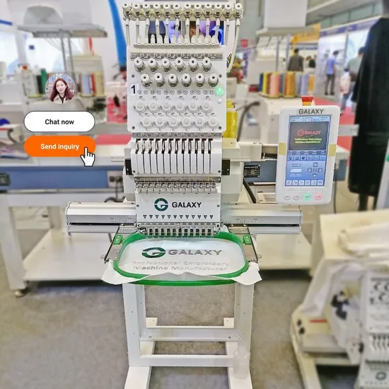 Galaxy 1 Head Cap/Custom Logo/3D Mini Industrial Embroidery Machine