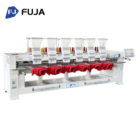 Multi Heads Multiple Needles Logo Hat T-Shirt Embroidery Machine Price From Fuja