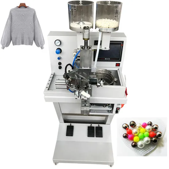Factory Pearl Beading Attaching Machine Beads Setting Sewing Machine Automatic Pearl Machine Fixing