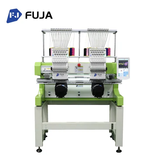 Fuja 2 Head Multi-Functional Computerized Embroidery Machine Price for T-Shirt and Finished Garments