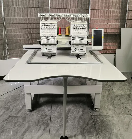 China Factory Two Heads Embroidery Machine Computerized 400*600mm