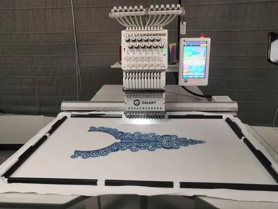 500*1200mm Single Head Embroidery Machine with Sequins and Easy Cording