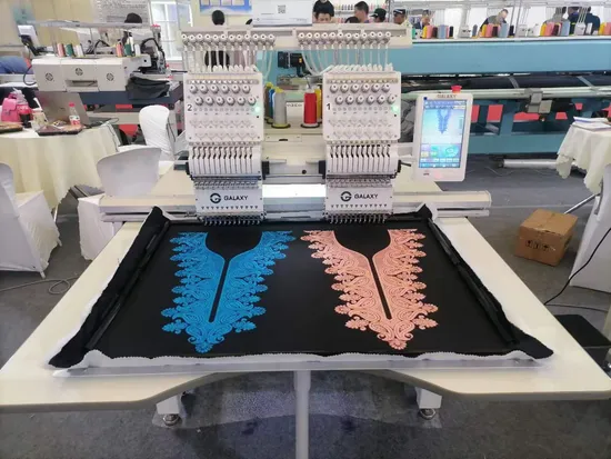 China Factory Digital Two Heads Embroidery Machine 9 12 15 Needles