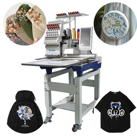 Yinghe 1 Head 12 Needles Embroidery Machine for Flat and Cap Embroidery