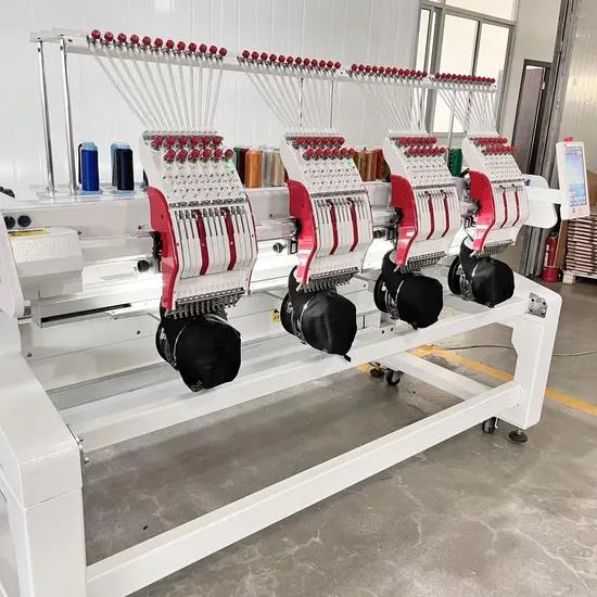 High Speed 4heads Flat Embroidery Machine Computerized Four Head Embroidery Machine in Wholesale