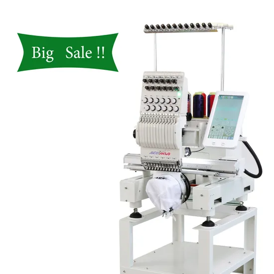 Single Head 15 Colors Large Used Commercial 3D, Flat Embroidery Machine Prices on Sale