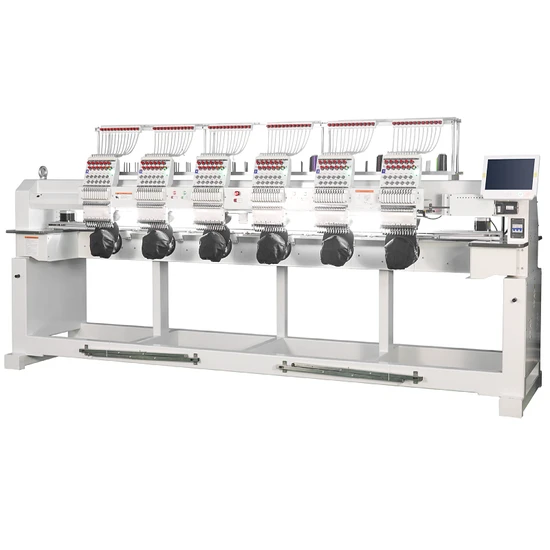 6 Head 15 Needle 6head Flat Computerized Cap T-Shirt Hat Endurance to Malti Heads Embroidery Machine