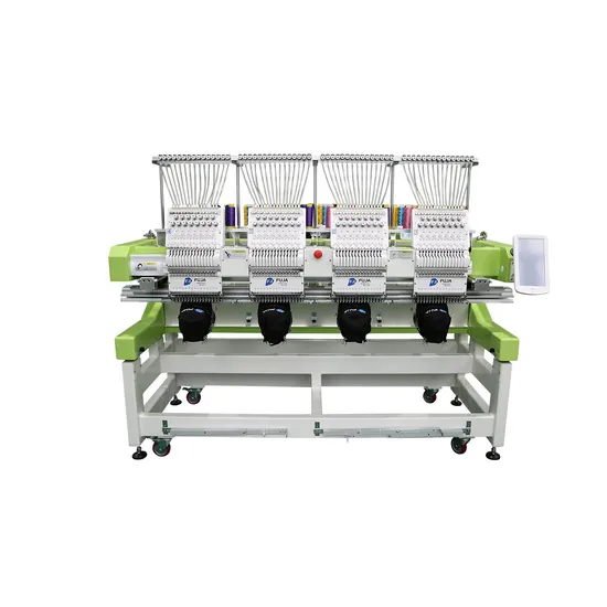 Fuja Top Quality 4 Heads 12/15 Needles Computerized Commercial Embroidery Machine
