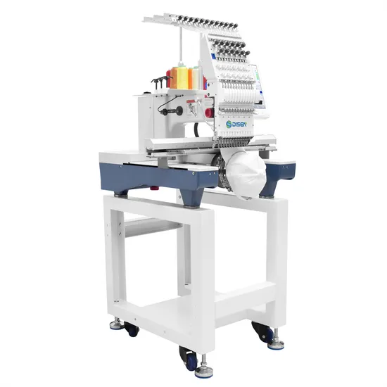 Disen New Upgrade High Quality Sewing Cap Computerized Embroidery Machine Single Head