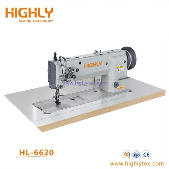 Double Needle Flat Bed Compound Feeding Heavy Duty Sewing Machine