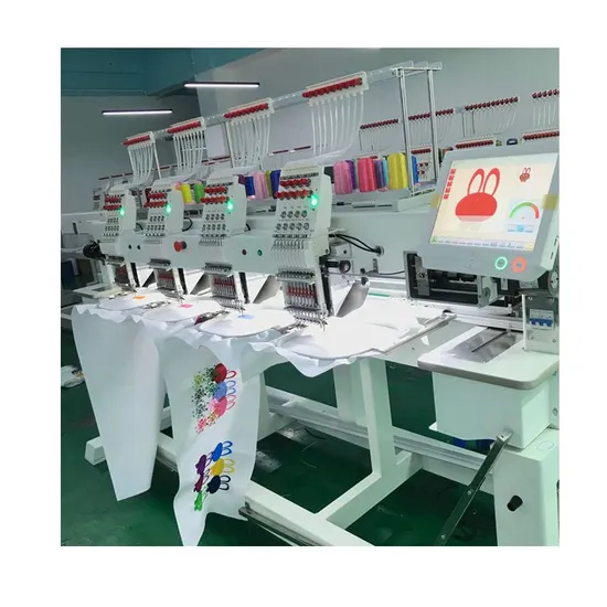 High-Efficiency Four-Head 9/12/15 Needles W904 Automatic Digital Cap Tshirt Flat Computerized Embroidery Machine