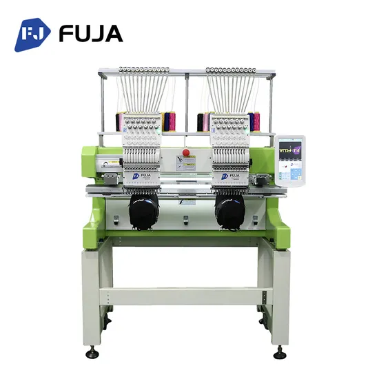 Fuja High Speed 15 Needles Computerized Embroidery Machine Price 2 Head for Hat/T-Shirt Logo (FJ-1502HC)