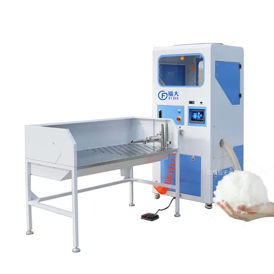 FUDA High Precision Automatic Weighing One Nozzle two Scales Duck Down Hammock Padding Machine