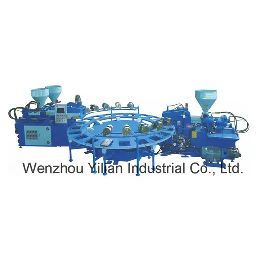Shoe Machine, Shoe Making Equipment Two Injection Head Three Color