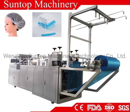 Beauty Salon Use Disposable Non Woven Bouffant Cap Making Machine by Ultrasonic China Factory
