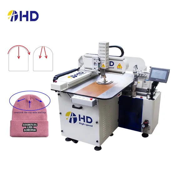 Automatic Robot Hat Beanie Industrial Overlock Stitch Sewing Machines for Knitting Hat