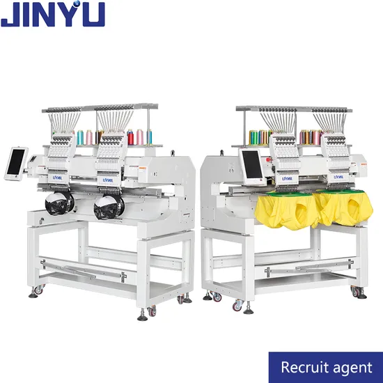 Factory Two Heads Multi Function 3D Monogram Flat Embroidery Machines Computerized
