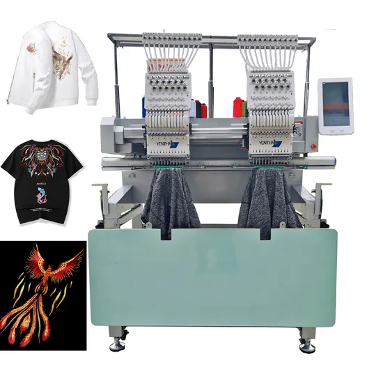 Yonthin China Supplier Tajima Computer Double 2 Head Clothes Embroidery Machine Computerized for T Shirt