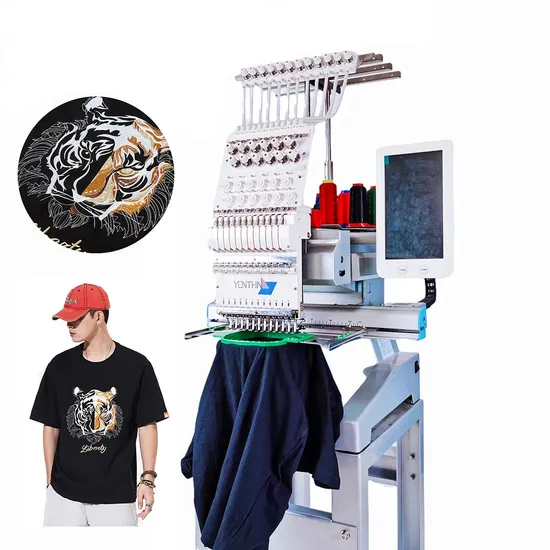 Yonthin Cheap Factory Price Home 12/15 Needles Computer Single Head Cap Embroidery-Machine Computerized Hat Embroidery Machine