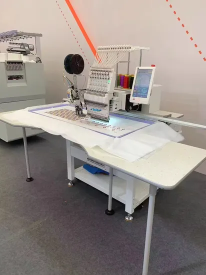 Multi Functional 12/15 Needle Single Head Computerized Embroidery Machine