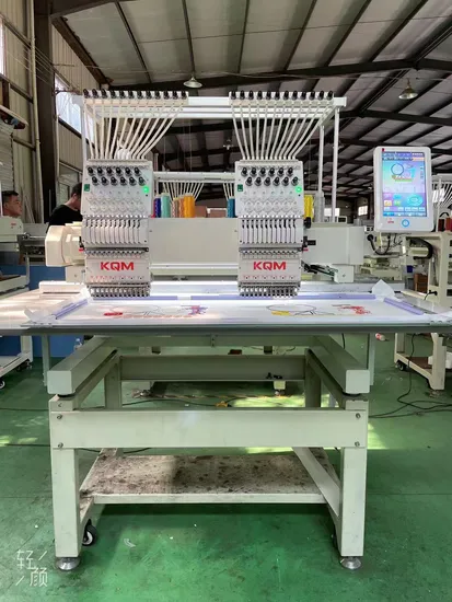 2 Head 15 Needles Similar Used Tajima PE800 USB Reader for Barudan Embroidery Machines High Speed in Factory