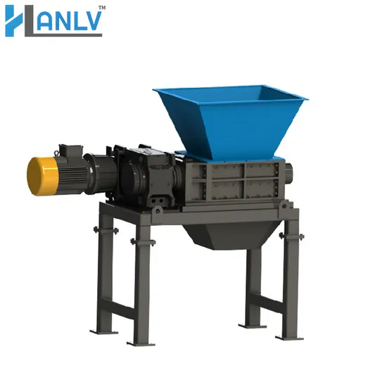 Industrial Waste Plastic Textile Fabric Iron Drums Wood Double Shaft Shredder Machine