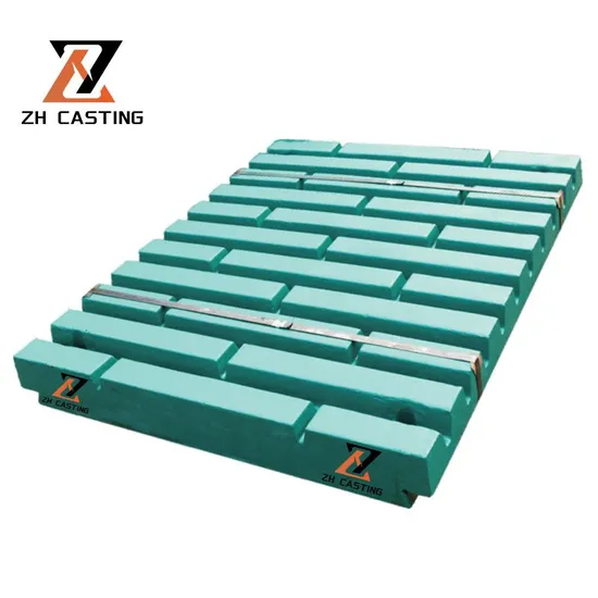 Steel Casting Wear Resistant Jaw Crusher Parts Fixed Swing Jaw Plate High Manganese Mn18cr2 C125 C120 C110 C130 C105