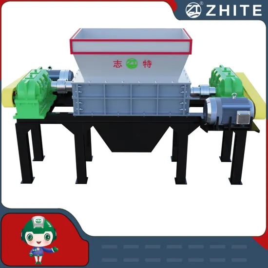 Double Shaft Carboard/Wood/Metal Shredder Tyre/Plastic Mattress/Solid Waste Crusher
