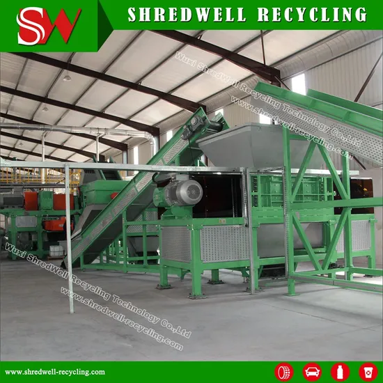 Waste Tire Recycling Two Shaft Shredder for Recycle Used Tyres