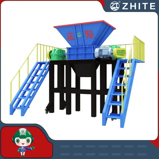 Double Shaft Shredder for Garden Waste/Original Domestic Waste/Hard Plastic/Wood Pallet Recycling