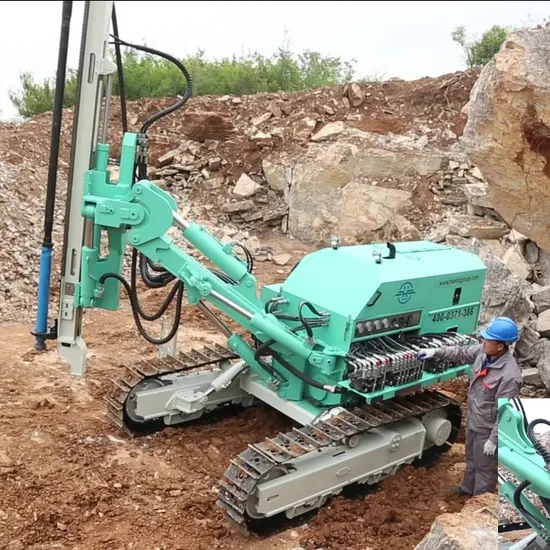 Mobile Hydraulic Crawler Mine Hard Rock Separated DTH Small Bore Hole Drilling Machine
