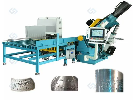 High Volume Automatic Gas Cylinder Marking Stamping Machine for Seamless Cylinder