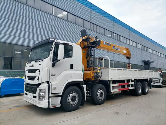 Isuzu Giga 16 Wheels 16ton Hydraulic Mobile Straight Boom Arm Crane Truck with High Position Seat for Heavy Duty Equipments Delivery