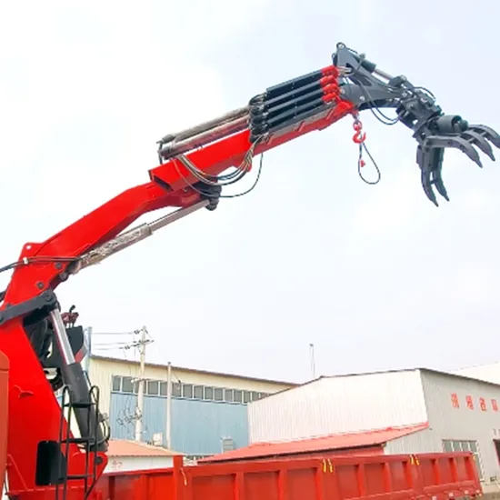 High Output 6.3t Folding Boom Truck Mounted Hydraulic Jib Crane