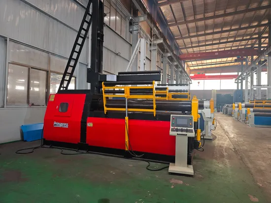 Automated W12 Sheet Metal CNC Bending Rolls 4 Roller Plate Rolling Machine