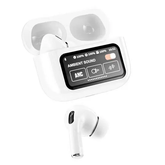 A9 PRO LCD Smart Screen Anc Noise Reduction Bluetooth Headset Earbuds Headphones