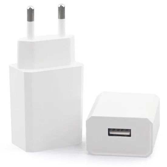 High Quality 1A Europe 2 Prongs USB Single Port Dock Port EU Charging Charger Power Adapter for iPhone Samsung Mobile Phone