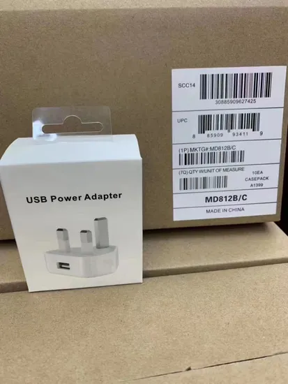 UK Charger Power Adapter with Us Plug for iPad iPhone