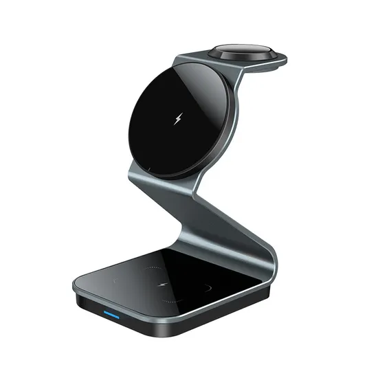 Aluminum Alloy 3-in-1 Magnetic Wireless Charger