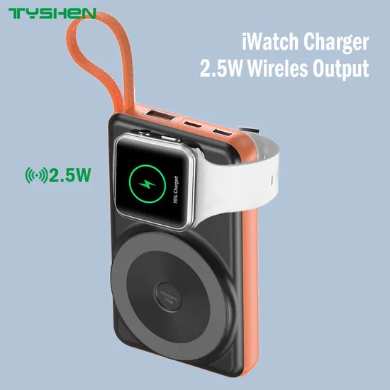 Wired&Wireless Magsafe Power Bank iWatch Charger with Cables 10000mAh