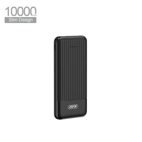 Aspor Hot Selling Ultra-Slim 10000mAh Power Bank with Polymer Battery