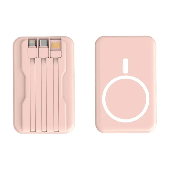 Factory Manufactured Power Banks Wireless Charging 5W 10000mAh Built-in 3 Cables