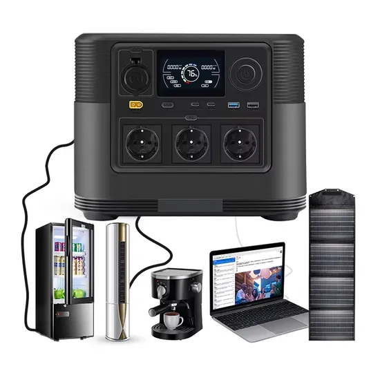 2000W Outdoor Portable Power Station in Stock EU Plug 110V/230V Camping DC AC Outlet Solar Generator MPPT for Home Travel