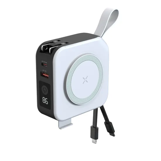 Wall Charger 10000mAh with 20W Pd Fast Charging 3 in 1 Powerbank with Cables Us EU Plug
