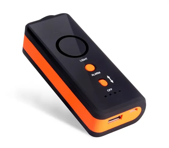 Meinoe 2600mA Power Bank with LED Flashlight Personal Self Defense Alarm 130dB