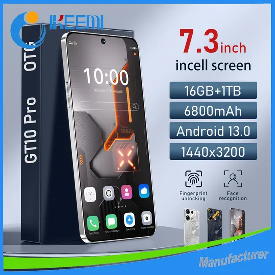 Ready to Ship Gt10PRO 16GB+1tb 5g Smart Phone 7inch Unlocked Dual Card Android 13.0 Mobile Phone