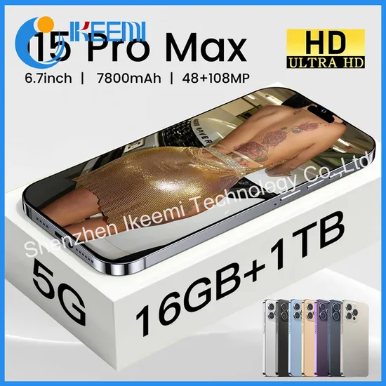 Original I15 PRO Max 16GB+1tb Cell Mobile Phones 5g Android Cellphones 6.8 Inch Low Price Smart Mobile Phone