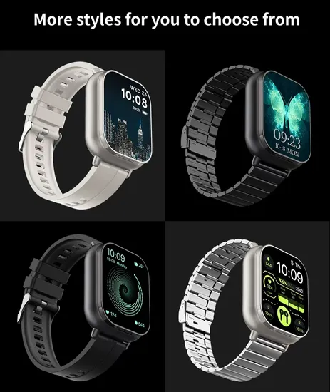 2-in-1 Bluetooth Earbuds & Smart Watch with Heart Rate, Blood Pressure Monitoring, Full Touchscreen, Bluetooth Calling
